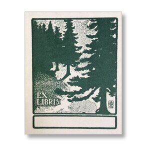 40 Letterpress Forest Bookplates, Garden Nature NEW Book Reader Gift